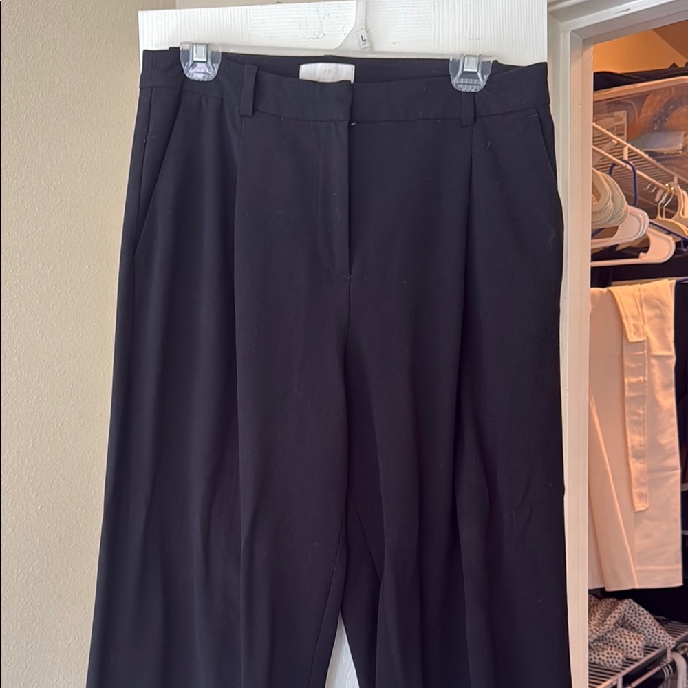H&M Women's Black Straight-Leg Dress Pants
